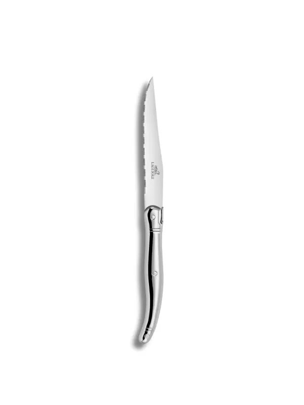 Couteau à Steak LAGUIOLE - 12,5cm - Lame Microdentée en Inox  - Sabatier