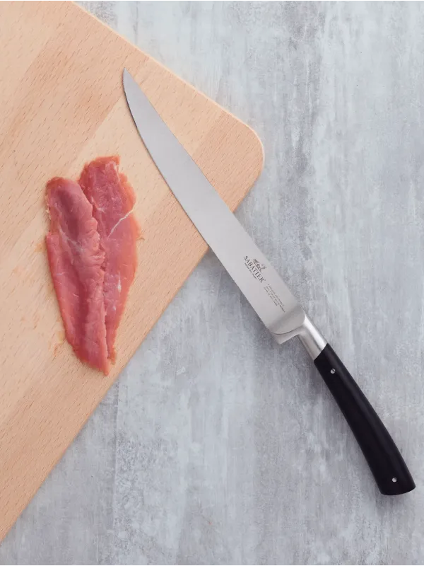 Couteau à Découper EDONIST JAIS 100% Forgé - 20 cm - Lame et Clous en Inox  - Sabatier