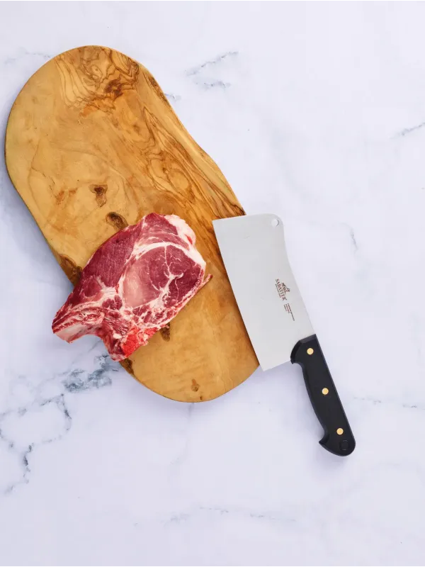 Couteau Couperet CUISINE D'AUJOURD'HUI - 17cm - Lame en Inox et Rivets en Laiton - Sabatier