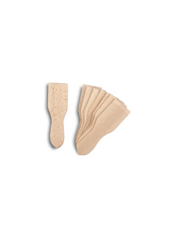 Lot 8 spatules à raclette hêtre 13 cm - Sabatier
