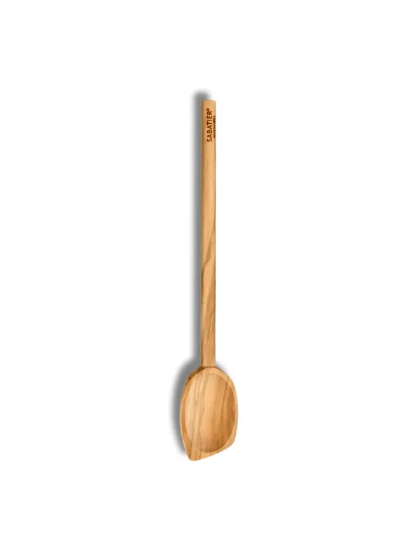 Cuillère à coin olivier 30 cm gravée SABATIER - Sabatier