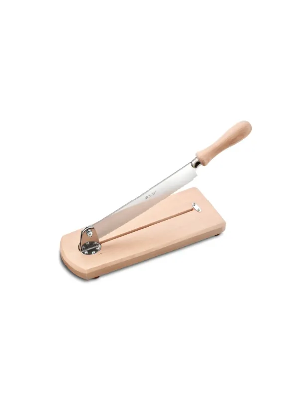 Coupe-pain socle hêtre naturel lame 25 cm - Sabatier